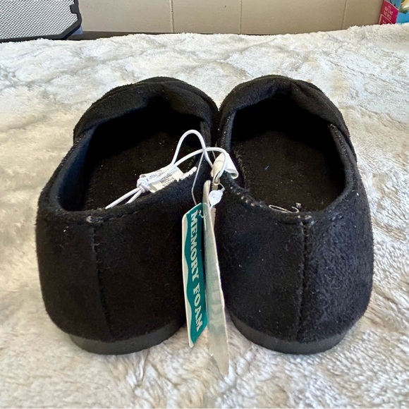 Gigil Sz 13 Girls Bow Front Black Flocked Shoes Ballet 🩰 Flats NWT - Picture 7 of 8